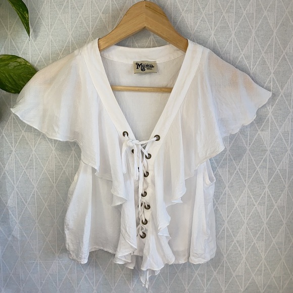 Show Me Your MuMu Treasure Lace Up Top - Picture 3 of 7